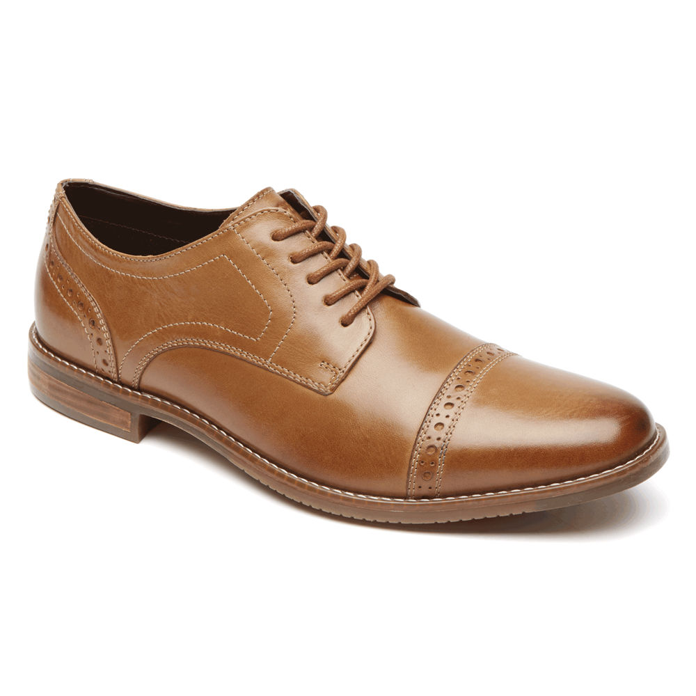 Rockport Mens Style Purpose Cap Toe - Oxfords Brown - CPB859417